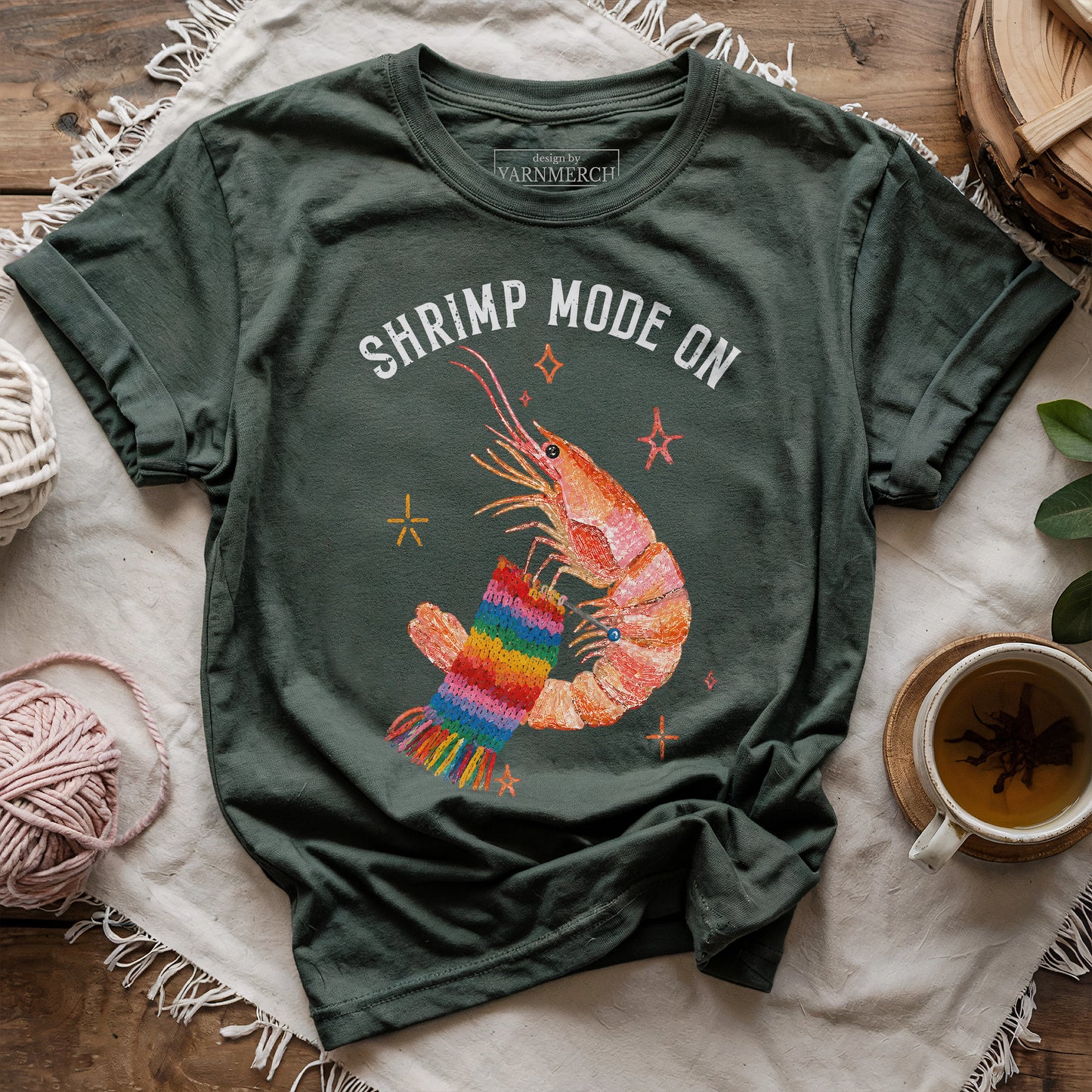 Shrimp Mode On T-shirt