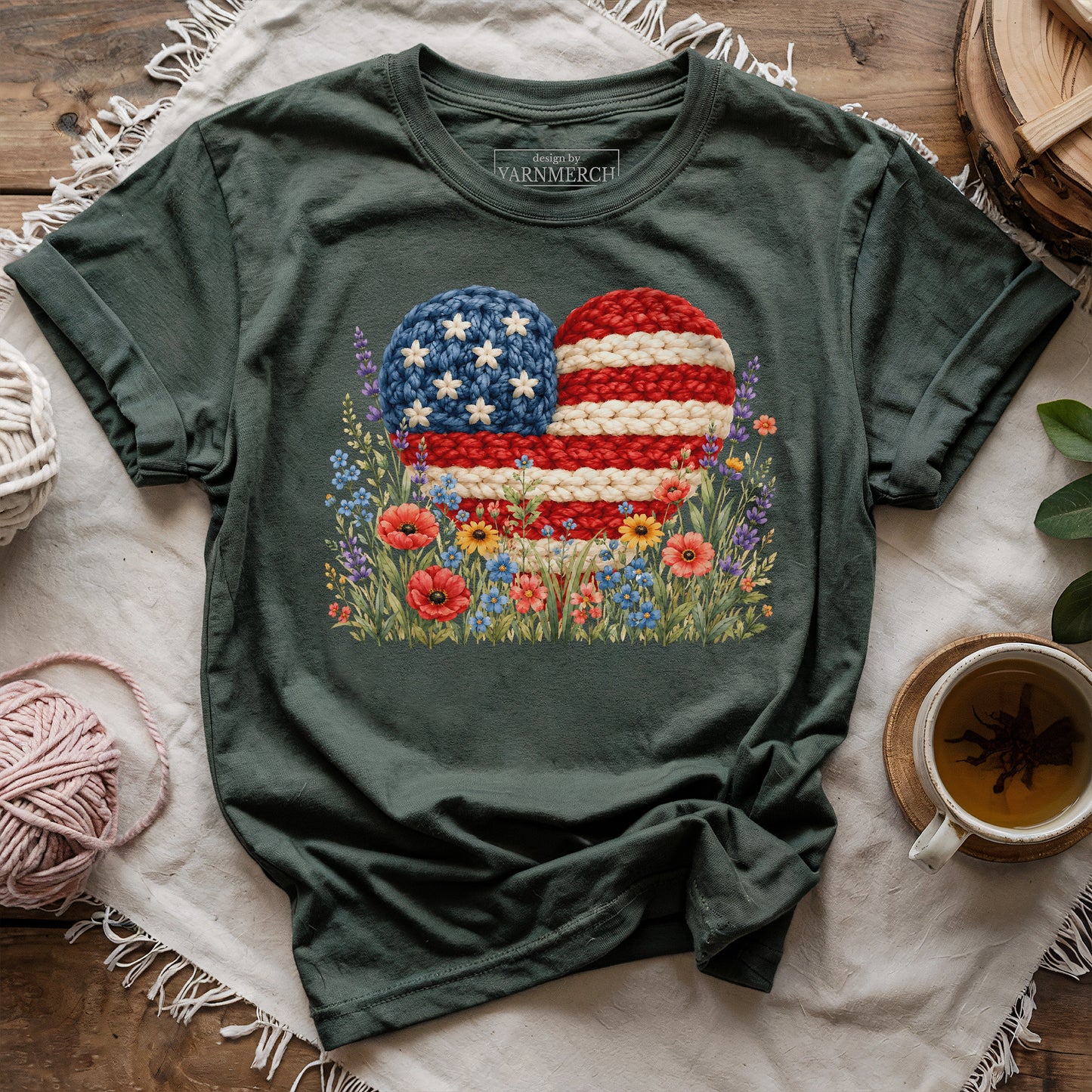 Skeins, Stripes & Love T-shirt