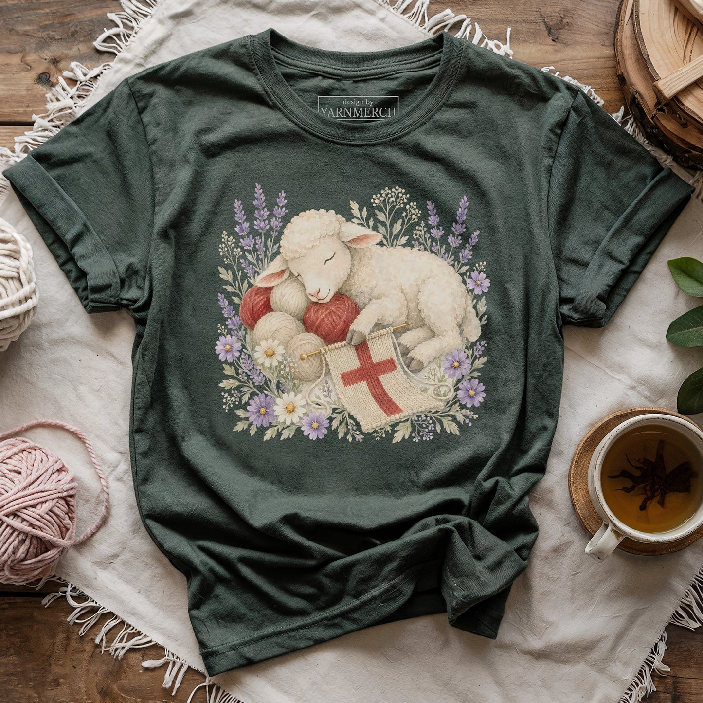 The Lamb Who Knits Faith T-shirt