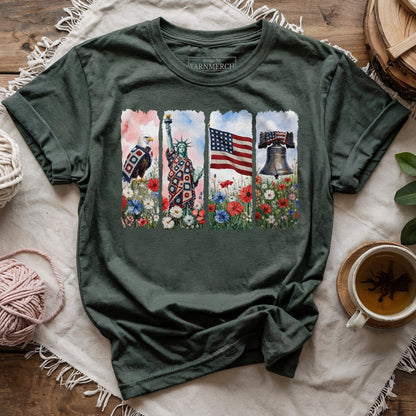 We Knit 1 Nation Under God T-shirt