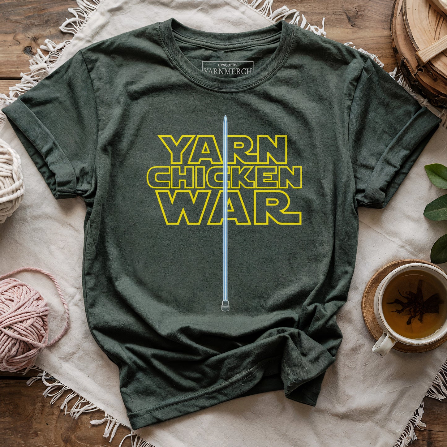 Yarn Chicken War Knitting T-shirt