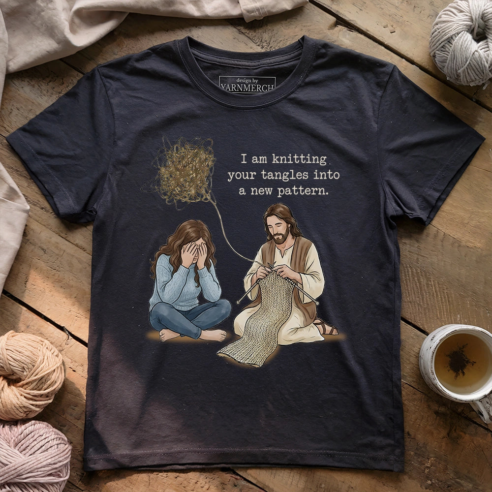 God Knitting Tangles T-shirt