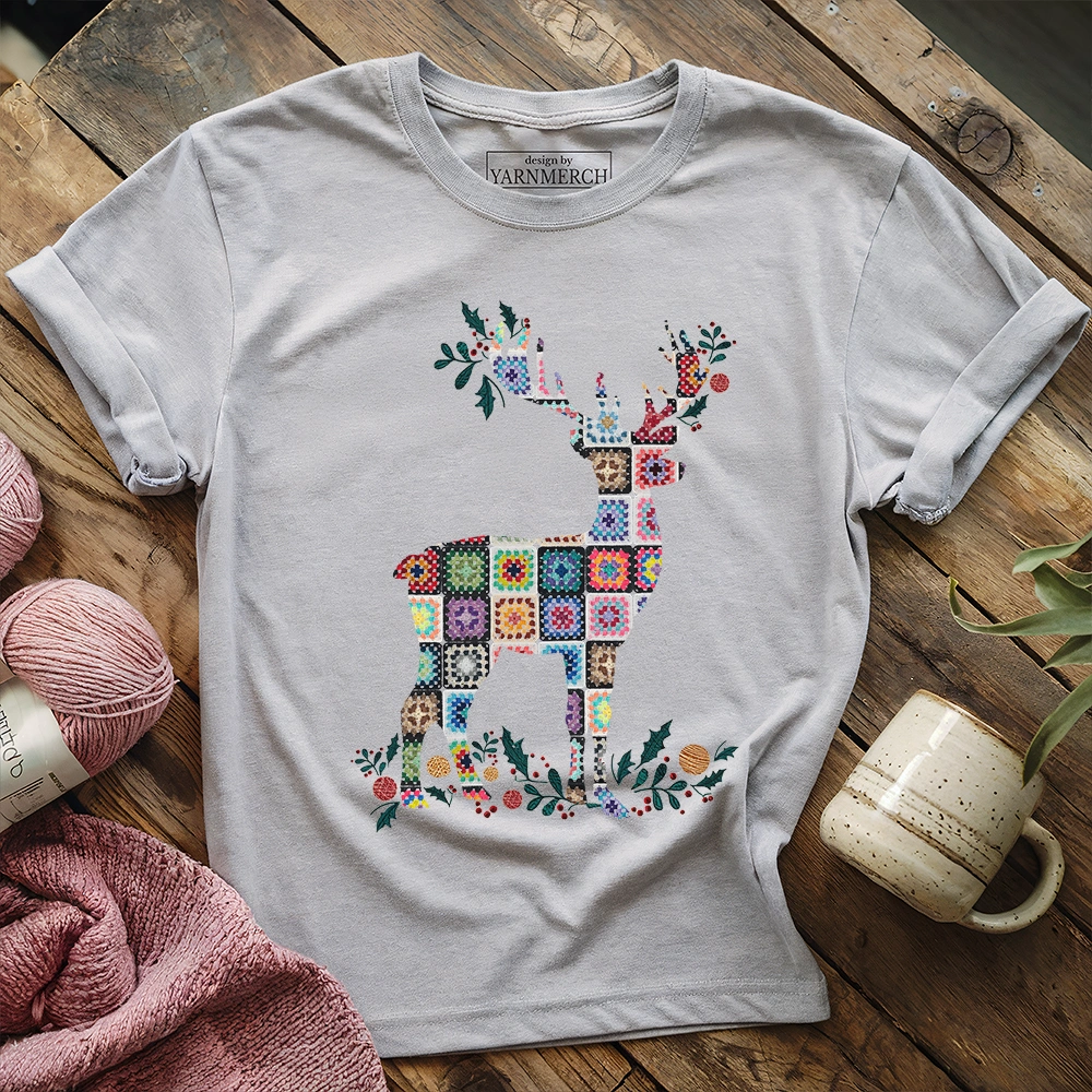 Granny Square Deer T-shirt