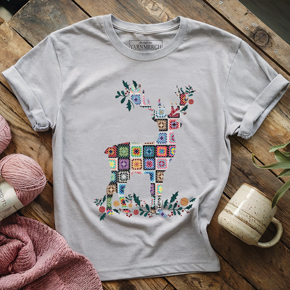 Granny Square Deer T-shirt