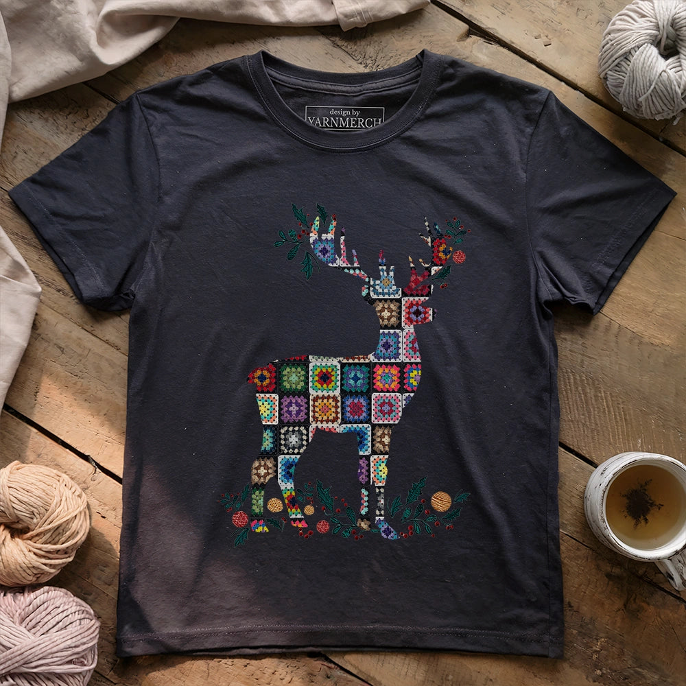 Granny Square Deer T-shirt