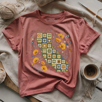 California In Granny Squares T-shirt