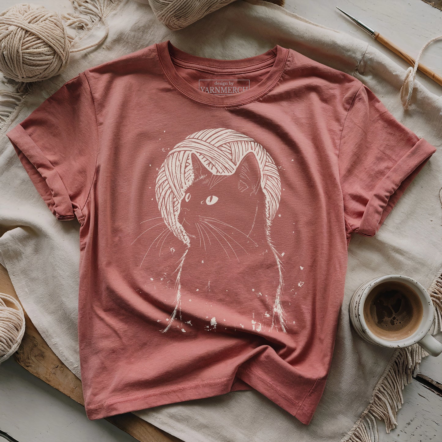 Cat Under The Moon T-shirt