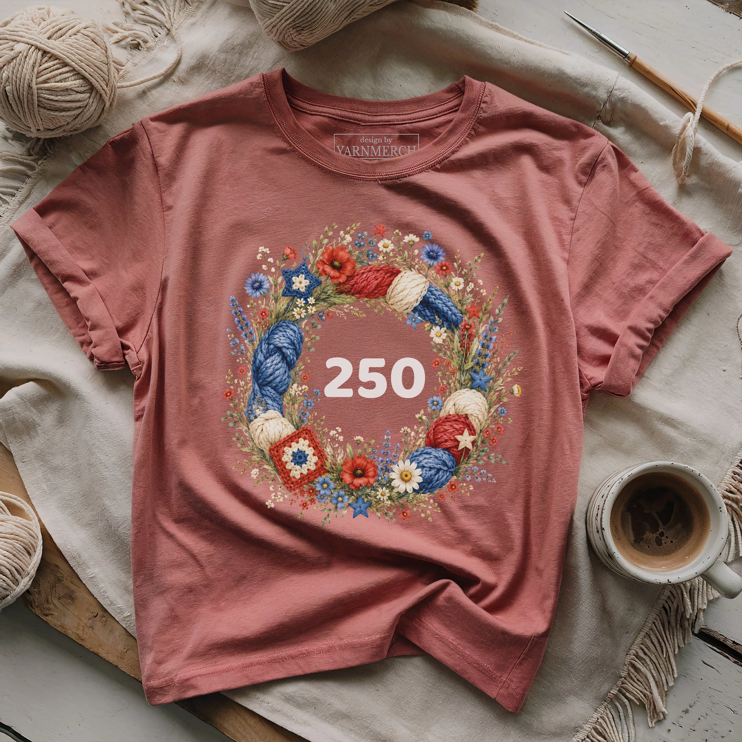 Floral Wreath 250 T-shirt