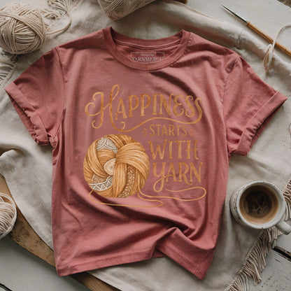 Happiness Starts With Yarn T-shirt
