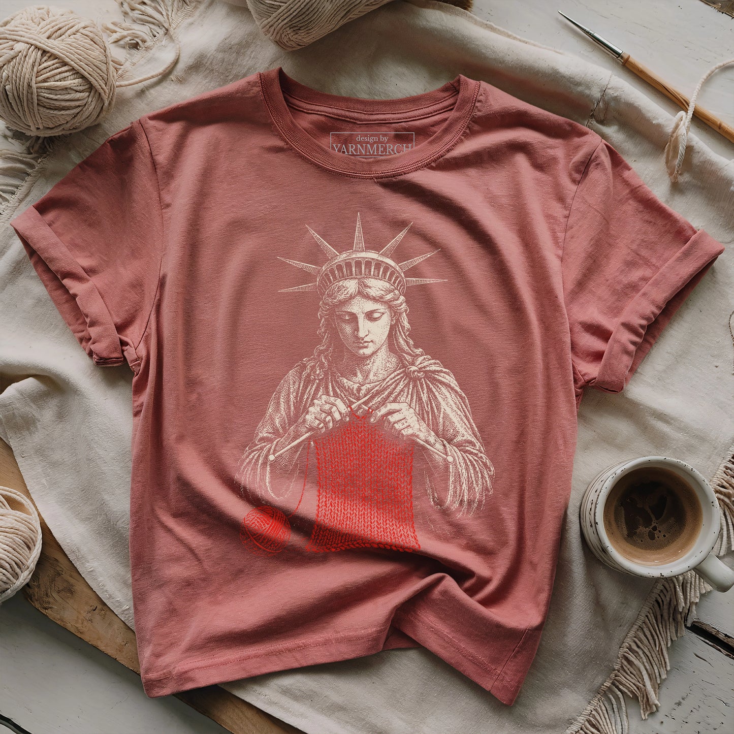 Knitting For Liberty T-shirt