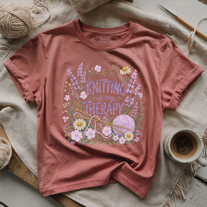 Knitting Is My Therapy T-shirt