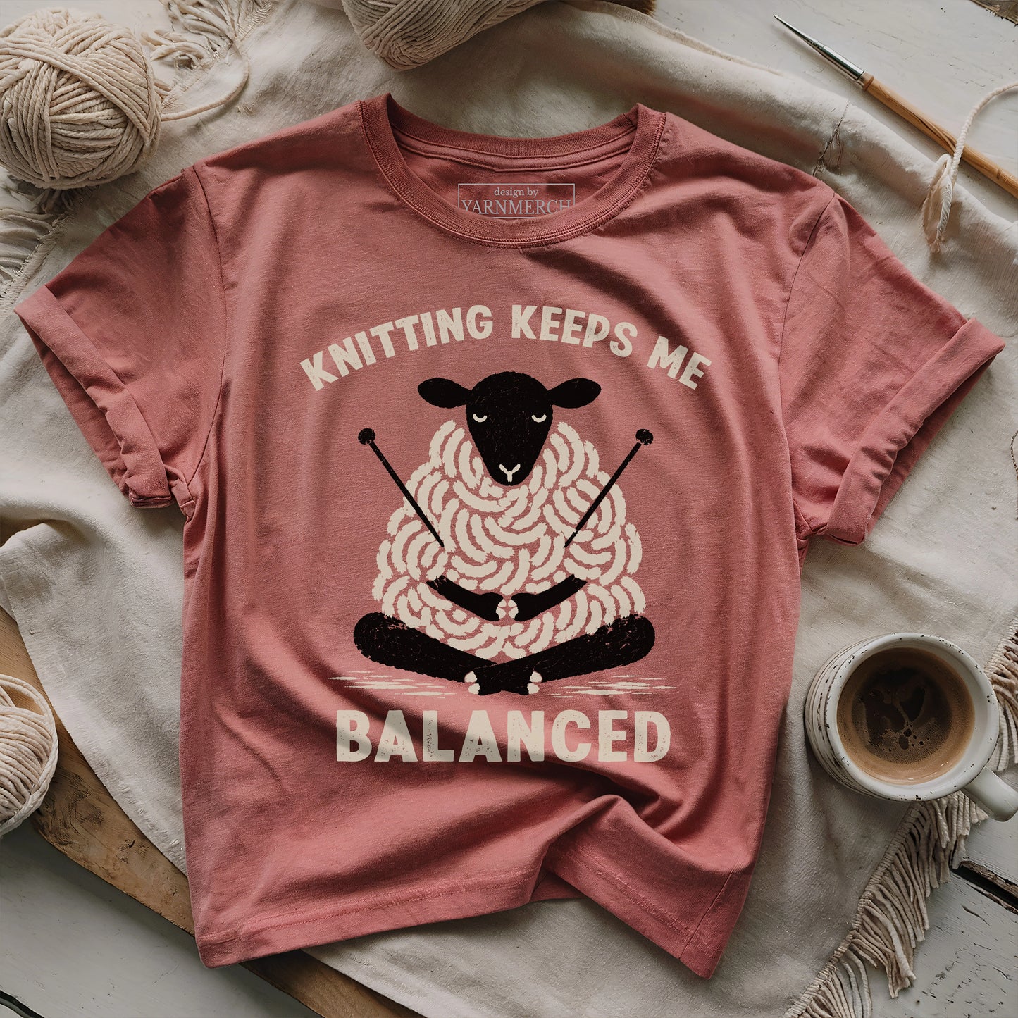 Knitting Keeps Me Balance T-shirt