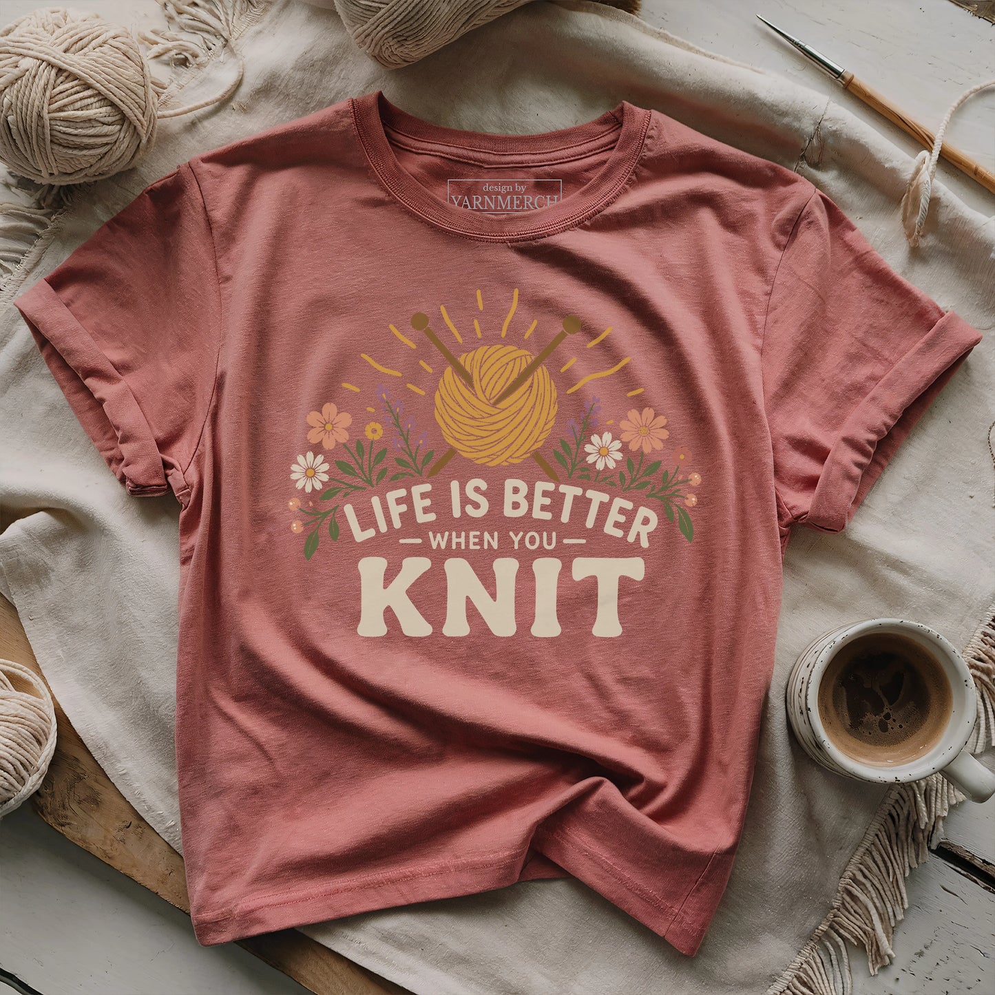Life Better When Knit T-shirt