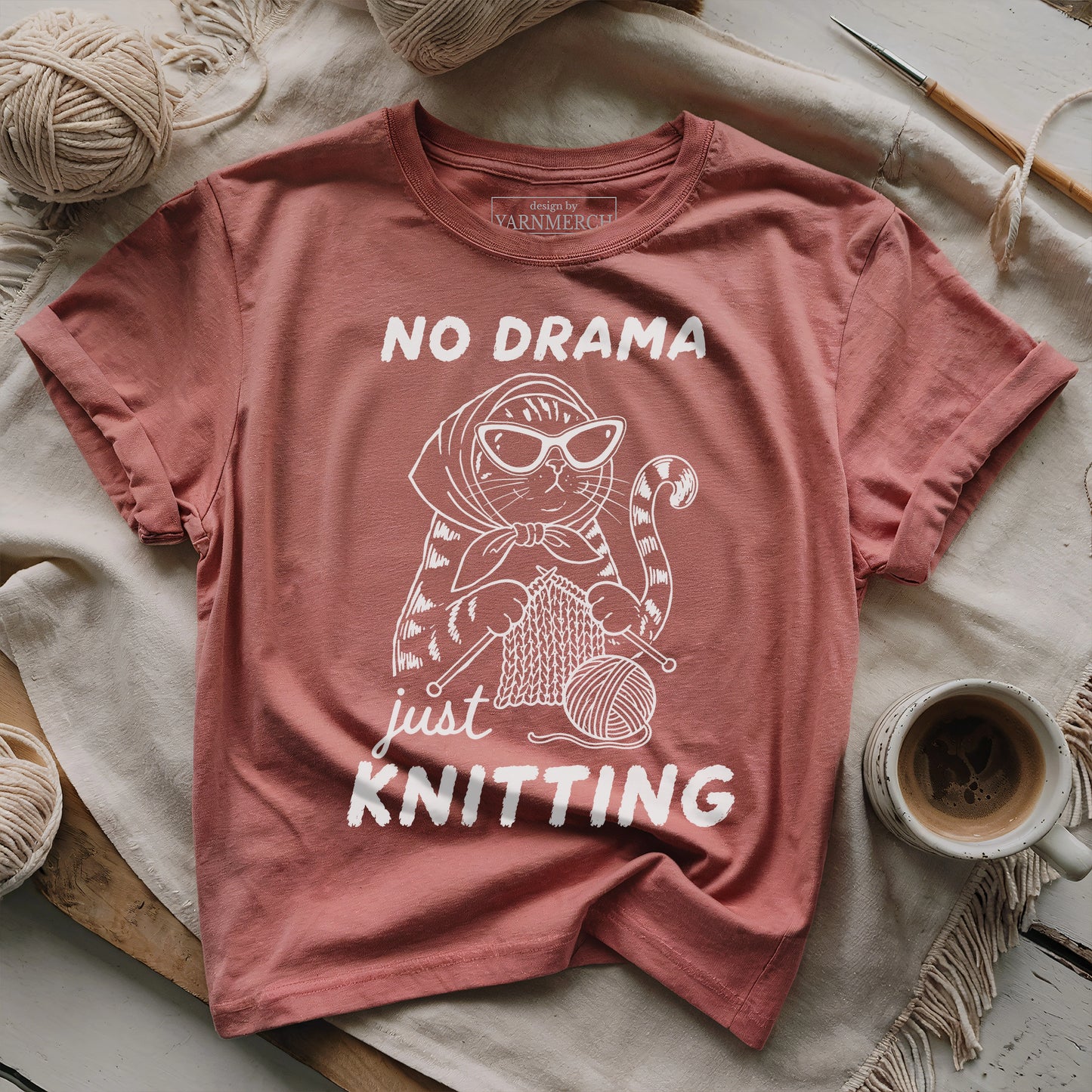 No Drama Just Knitting T-shirt