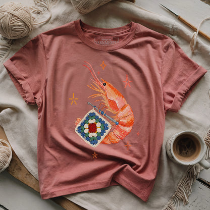 Shrimp Crocheting Mode On T-shirt