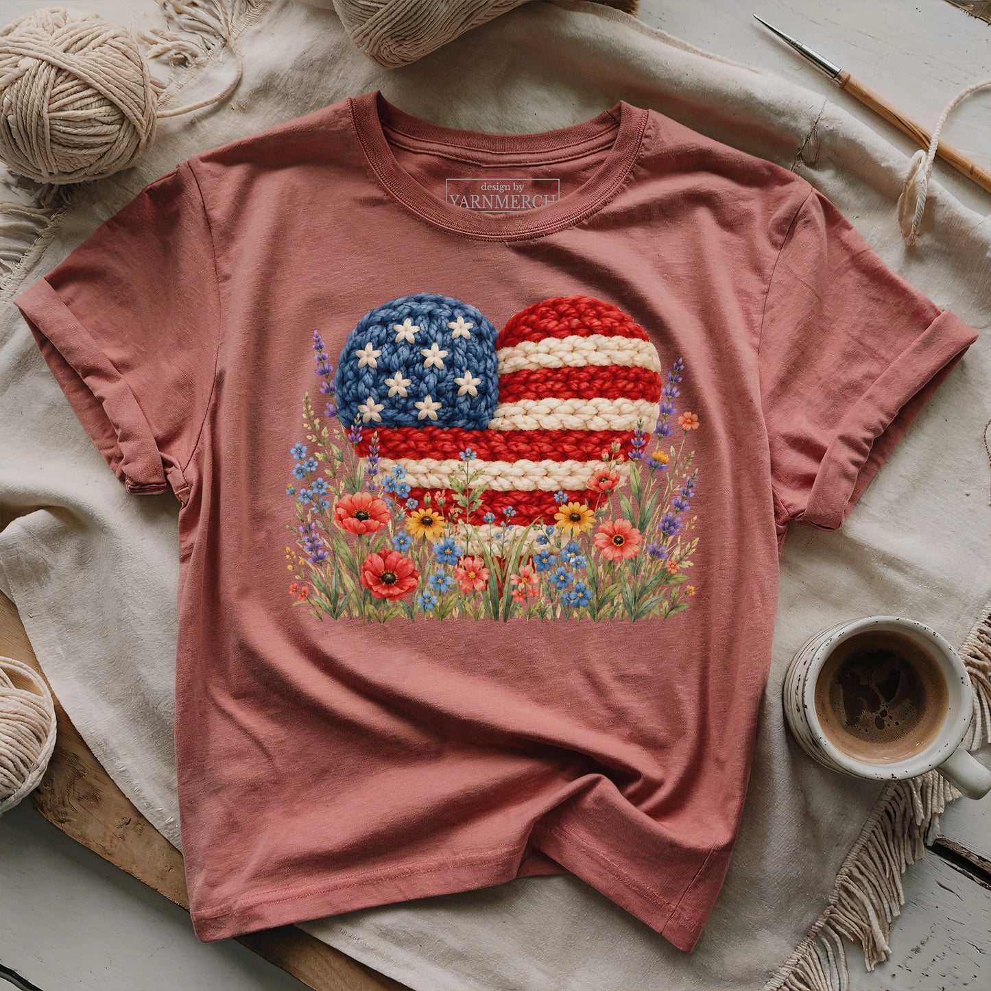 Skeins, Stripes & Love T-shirt