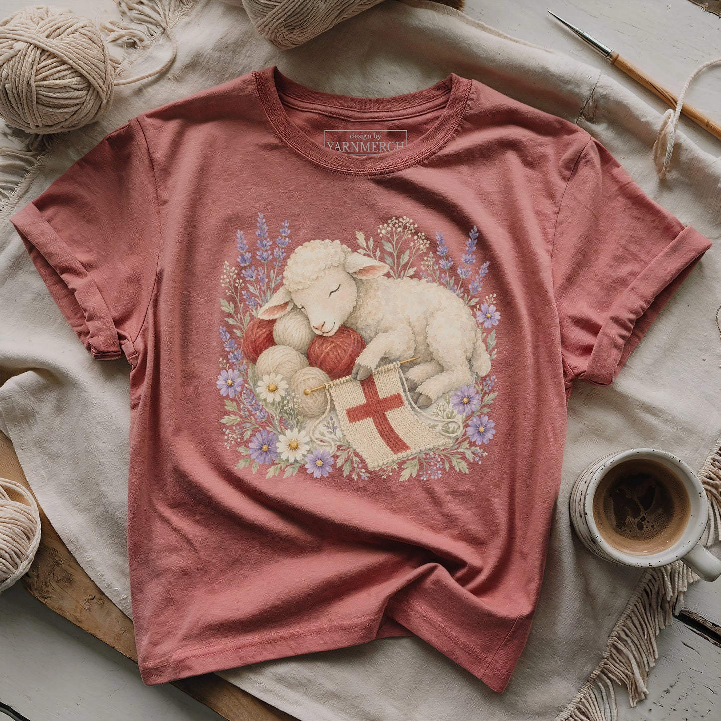 The Lamb Who Knits Faith T-shirt