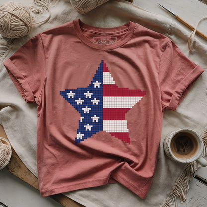 USA Star Knitting Chart T-shirt