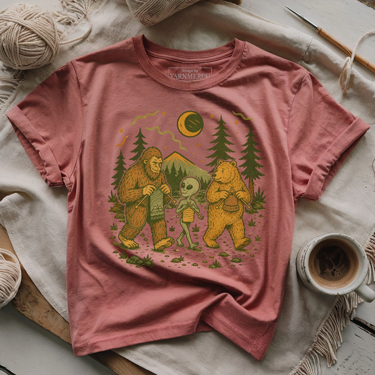 Walking Knitting Friends T-shirt