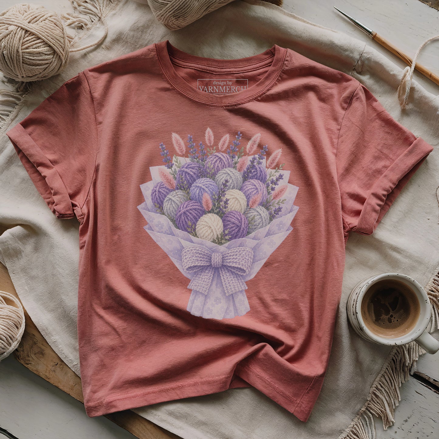 Yarn Purple Bouquet T-shirt