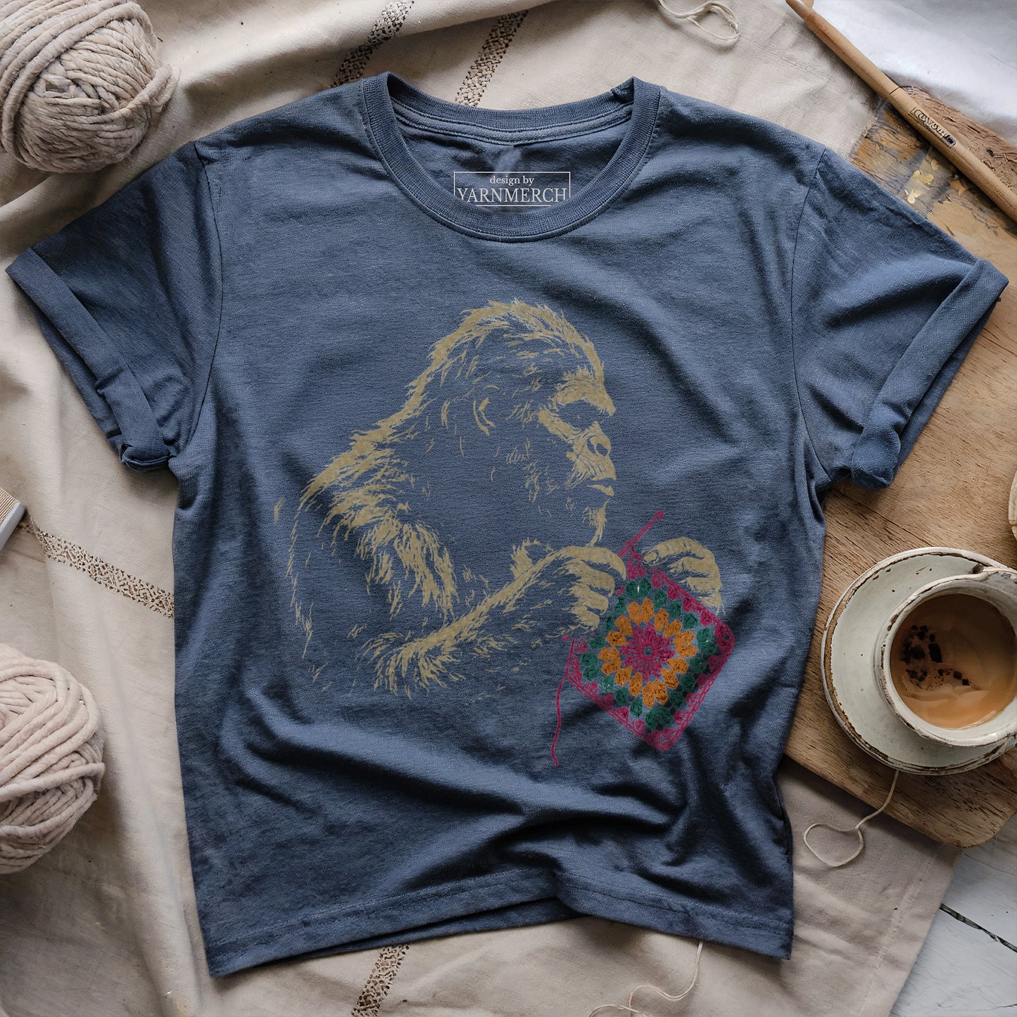 Big Foot Crocheting T-shirt