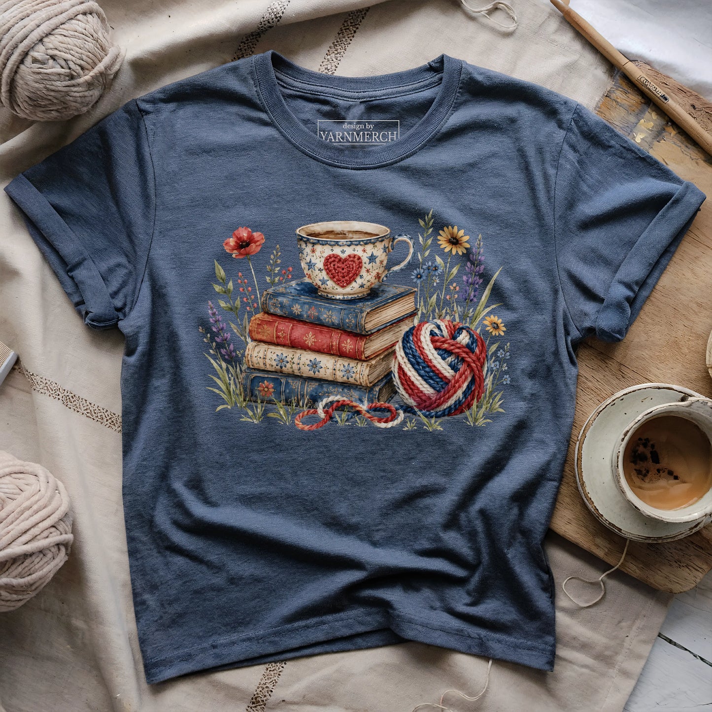 Books, Cafe & Skeins T-shirt