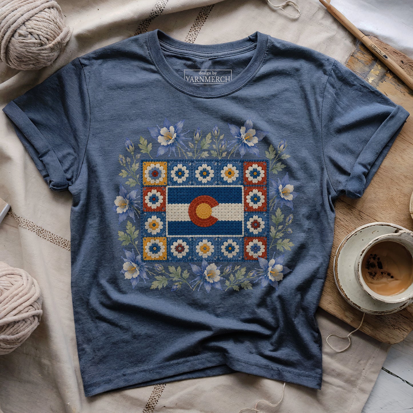 Colorado In Granny Squares T-shirt