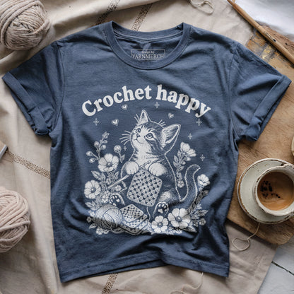 Crochet Happy T-shirt