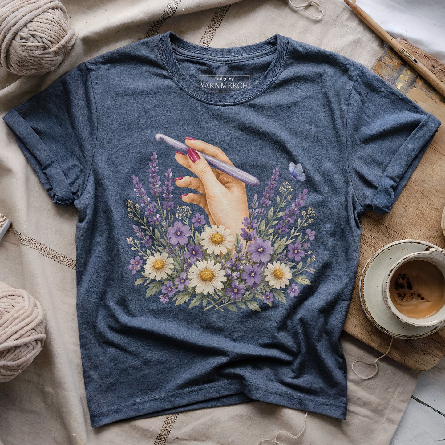 Crochet & Flower T-shirt