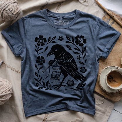 Crow Knitting T-shirt