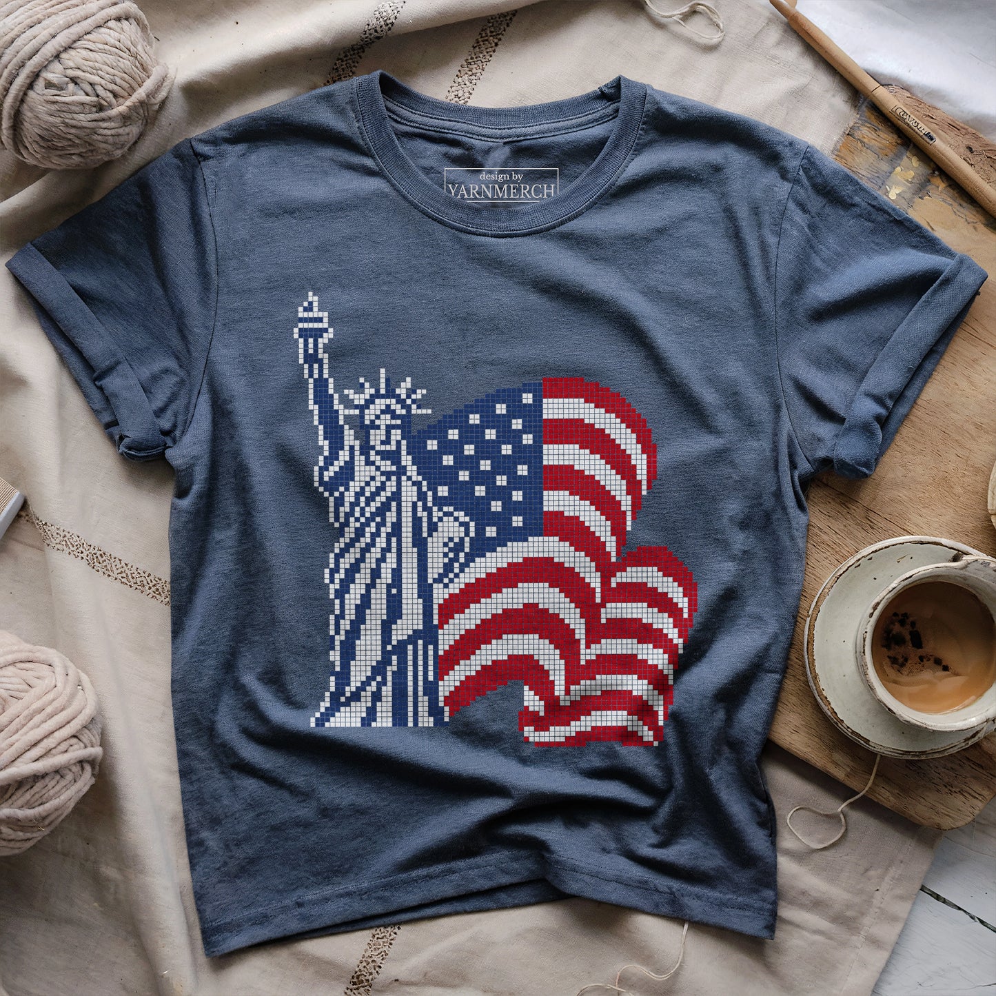 Freedom Knitting Chart T-shirt