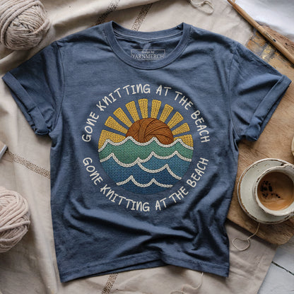 Gone Knitting At The Beach T-shirt