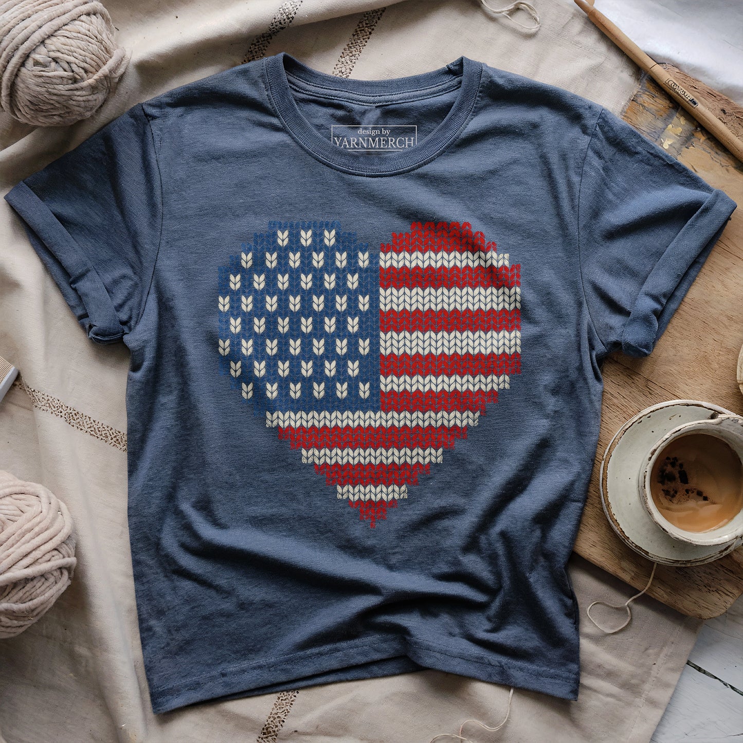 I Knit My Love For USA T-shirt