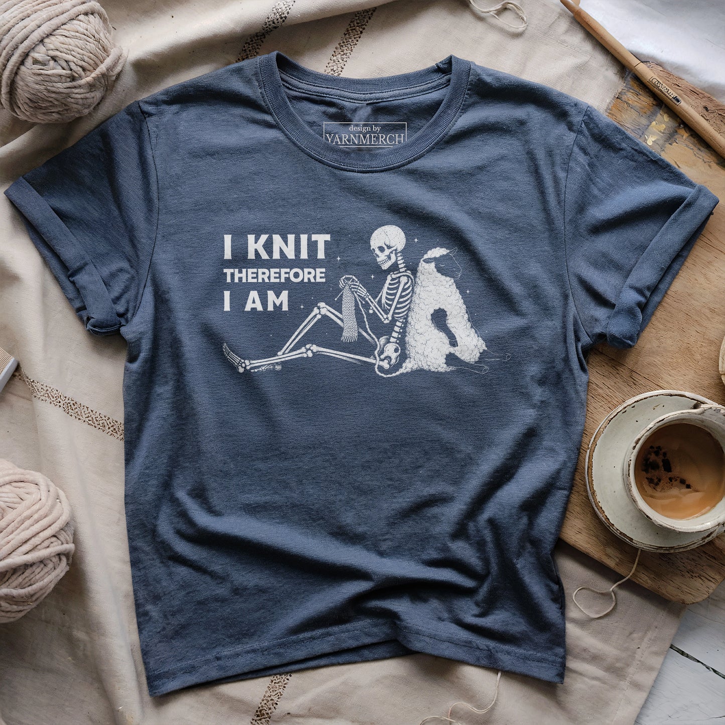 I Knit Therefore I Am T-shirt