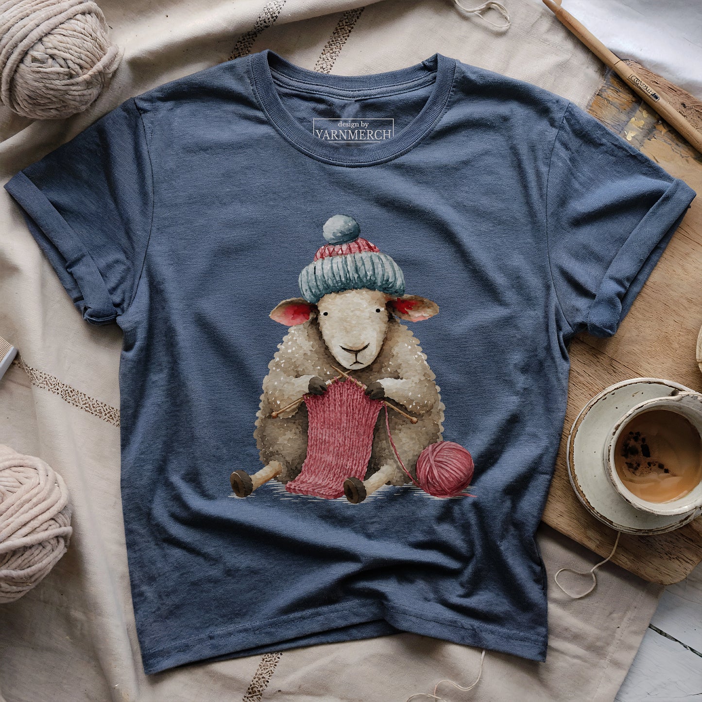 Knit-sheep T-shirt