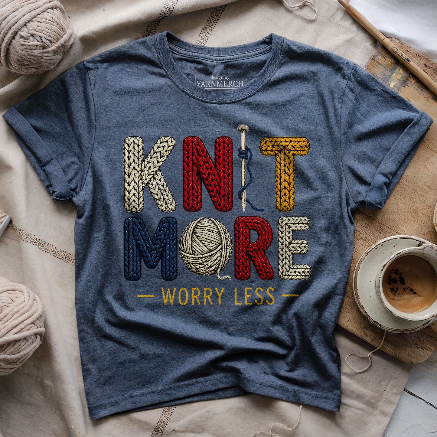 Knit More Worry Less T-shirt
