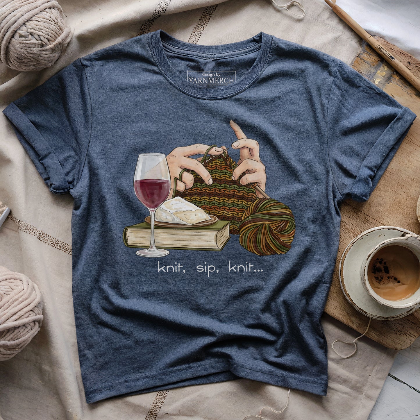 Knit, Sip, Knit T-shirt