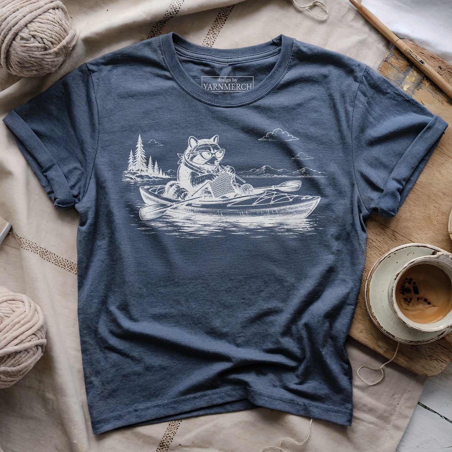Knitting On A Kayak T-shirt