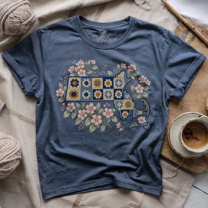 Massachusetts In Granny Squares T-shirt