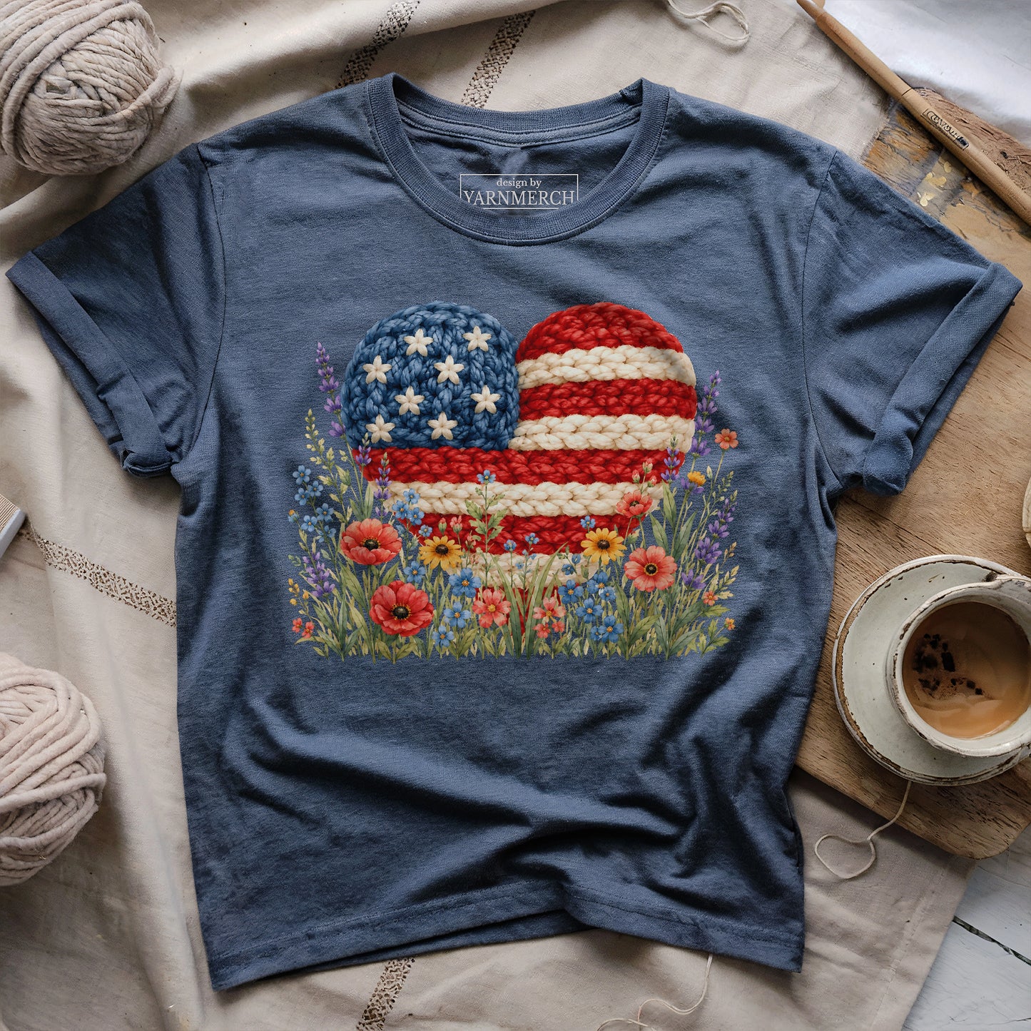 Skeins, Stripes & Love T-shirt