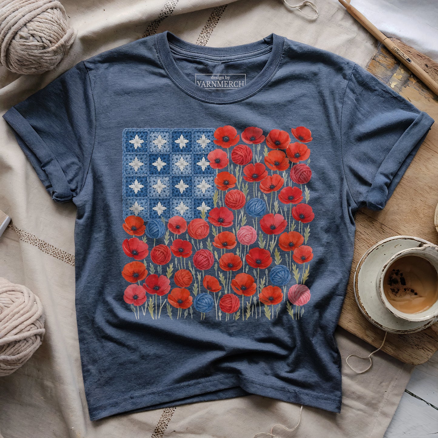 Squares, Flowers & Liberty T-shirt