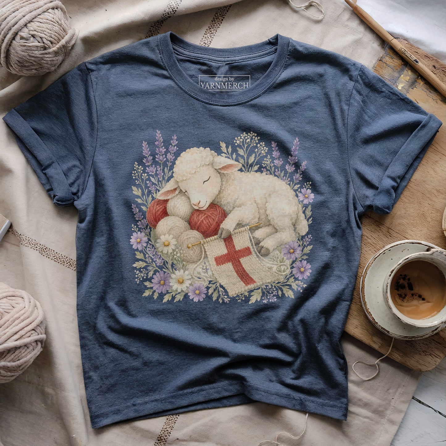 The Lamb Who Knits Faith T-shirt