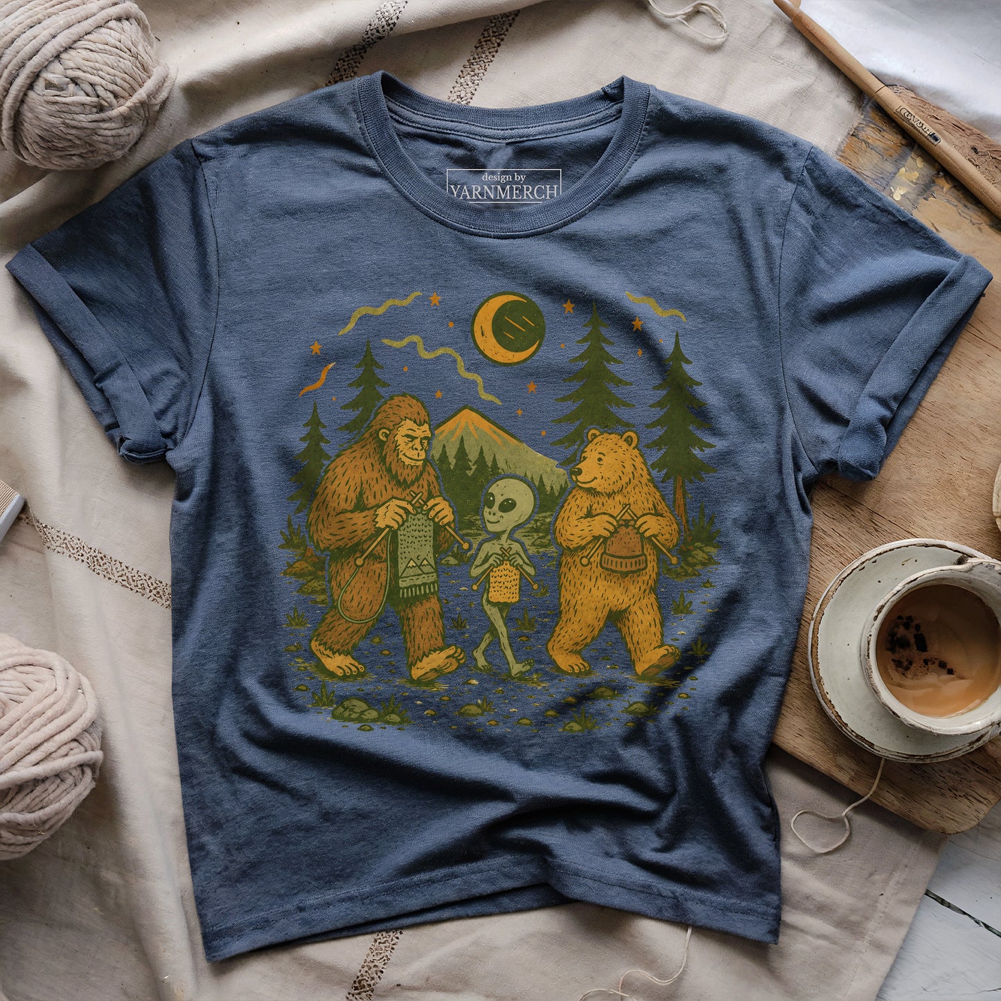 Walking Knitting Friends T-shirt