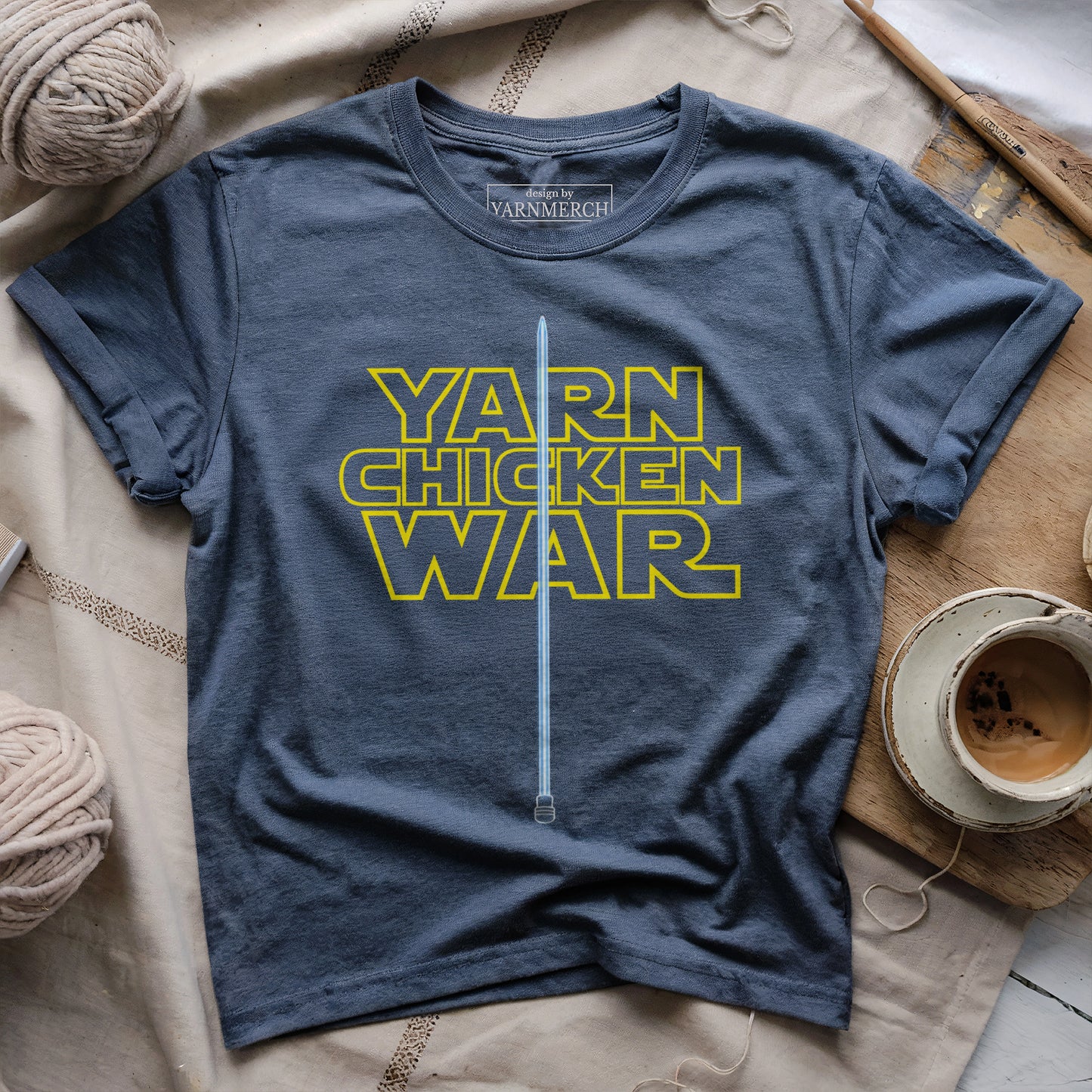 Yarn Chicken War Knitting T-shirt