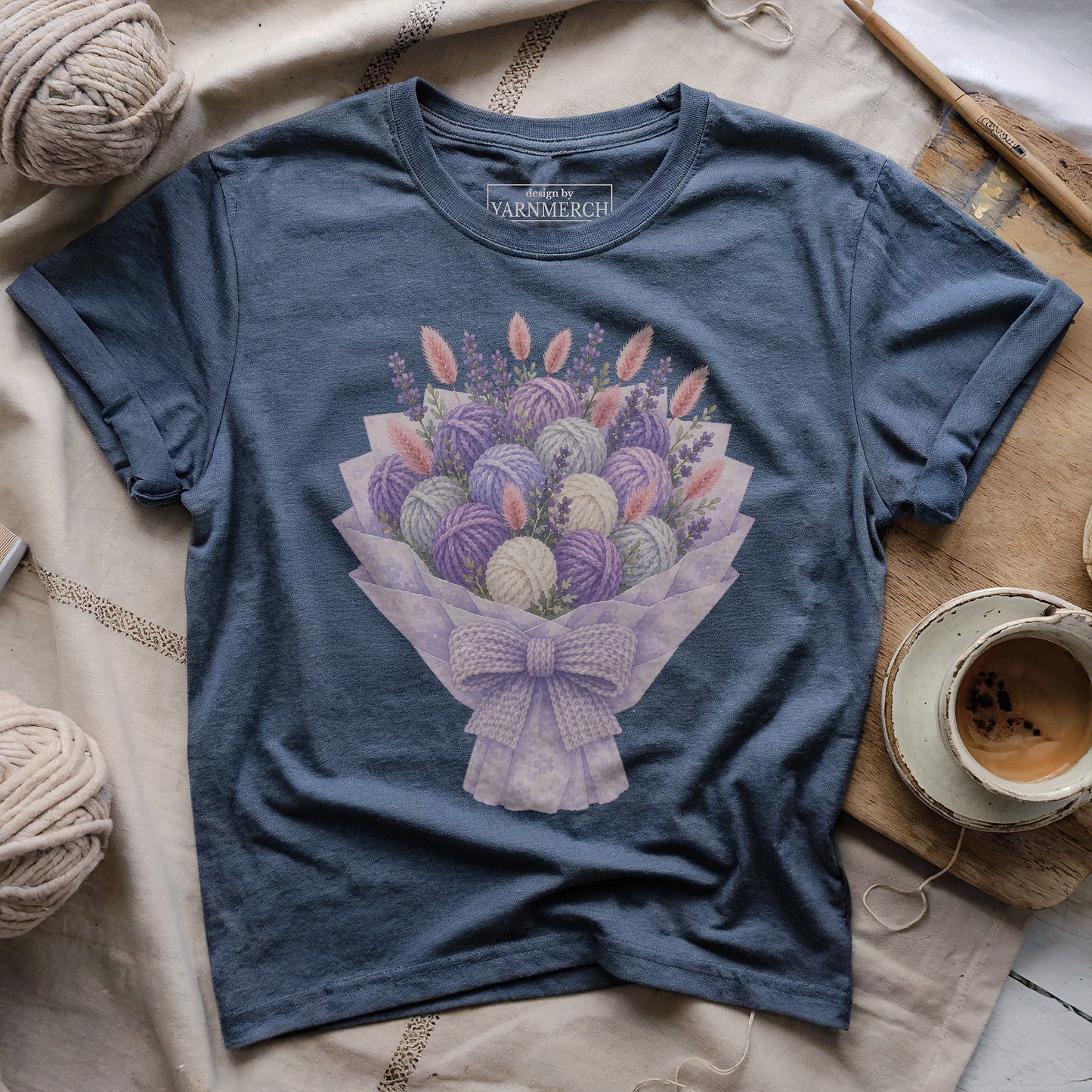 Yarn Purple Bouquet T-shirt