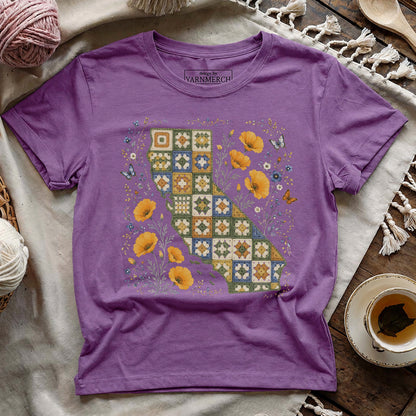 California In Granny Squares T-shirt
