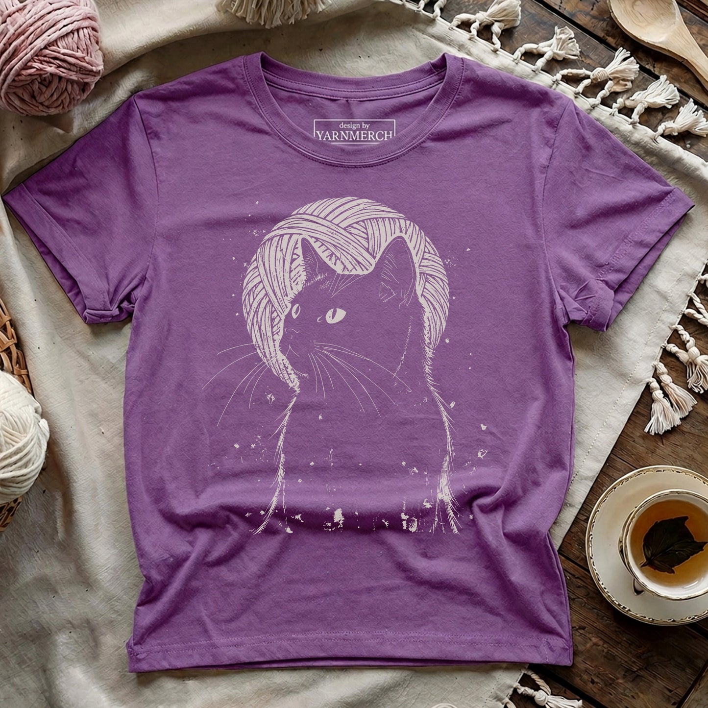 Cat Under The Moon T-shirt