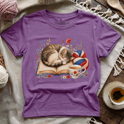 Cat, Yarn & America T-shirt