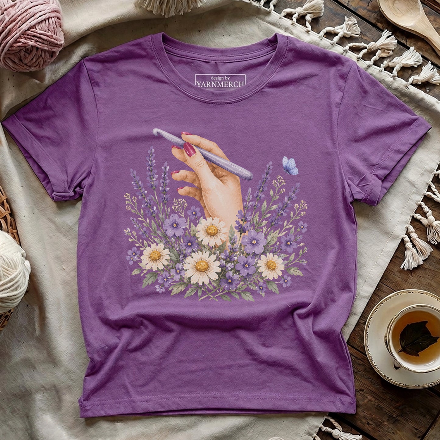 Crochet & Flower T-shirt