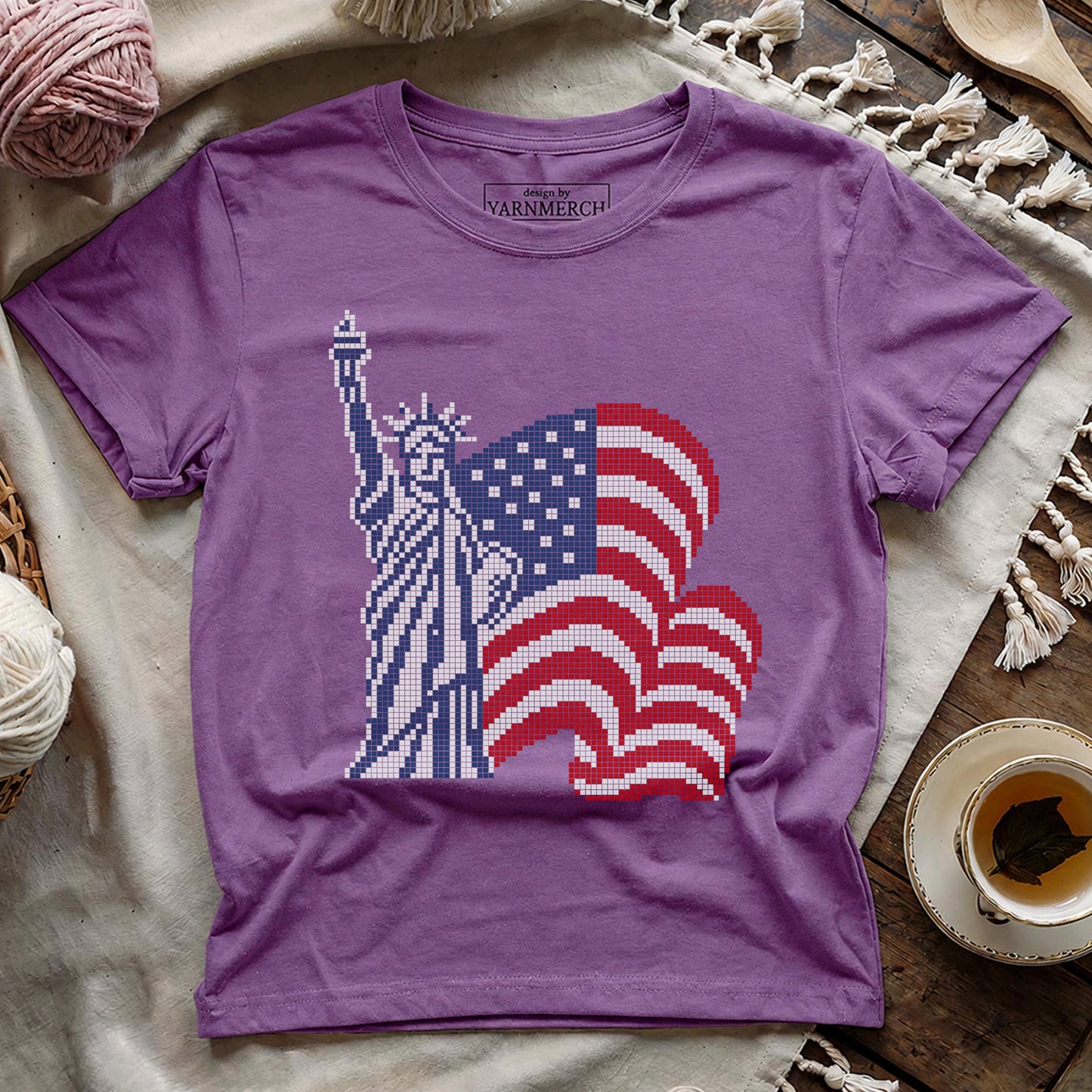 Freedom Knitting Chart T-shirt